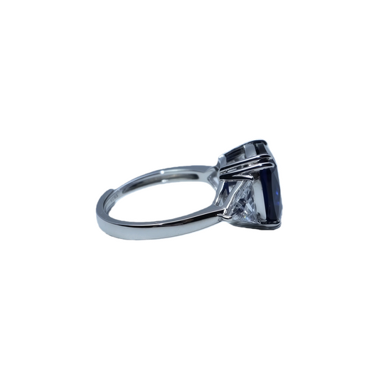 Pillow cut spinel ring worn on hand 925 silver supplier