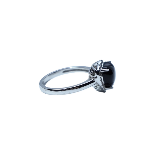 Wholesale Black Agate Heart Ring