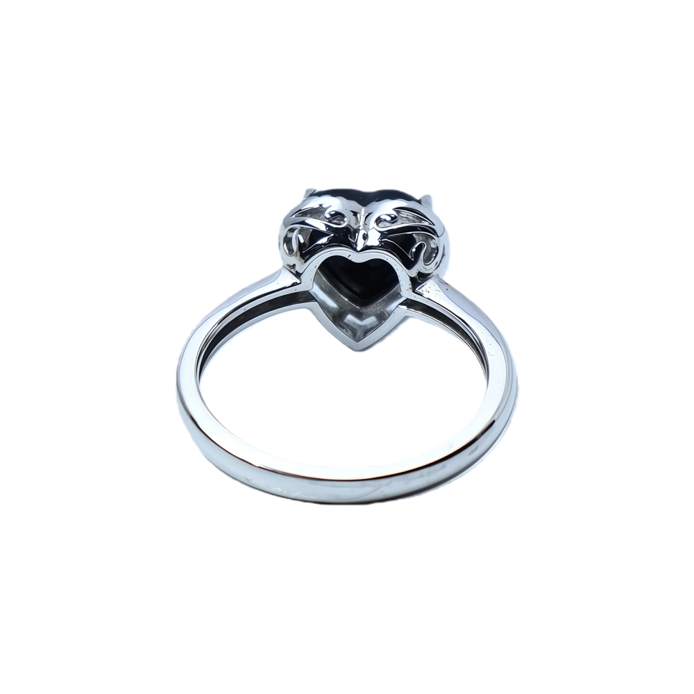 Wholesale Black Agate Heart Ring