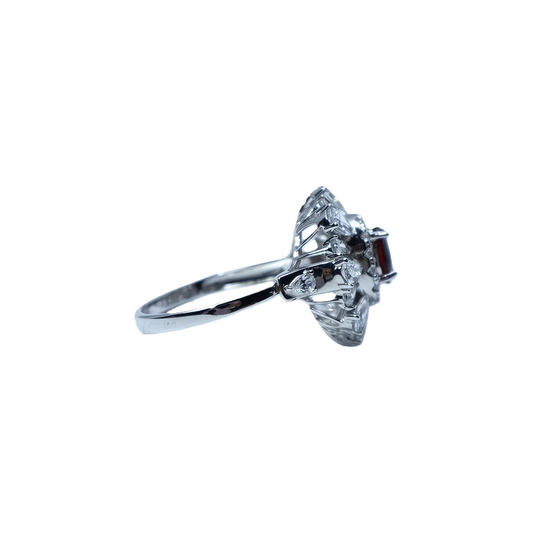 Aquamarine vintage ring worn on hand 925 silver supplier