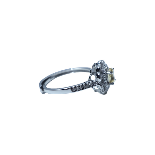Garnet floral ring worn on hand 925 silver supplier