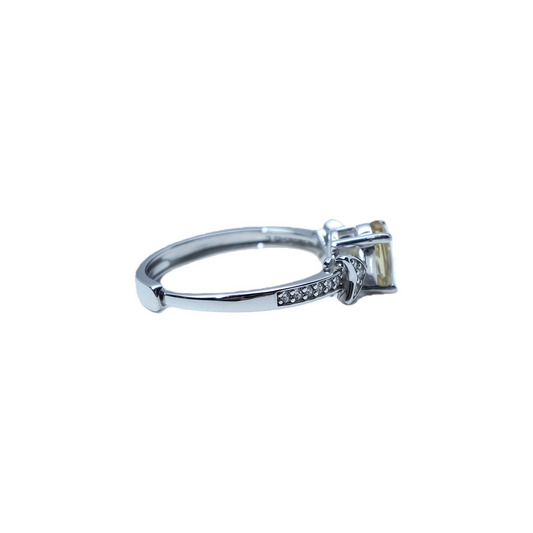 Citrine ring worn on hand 925 silver supplier