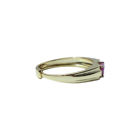 Ruby teardrop ring worn on hand 925 silver supplier