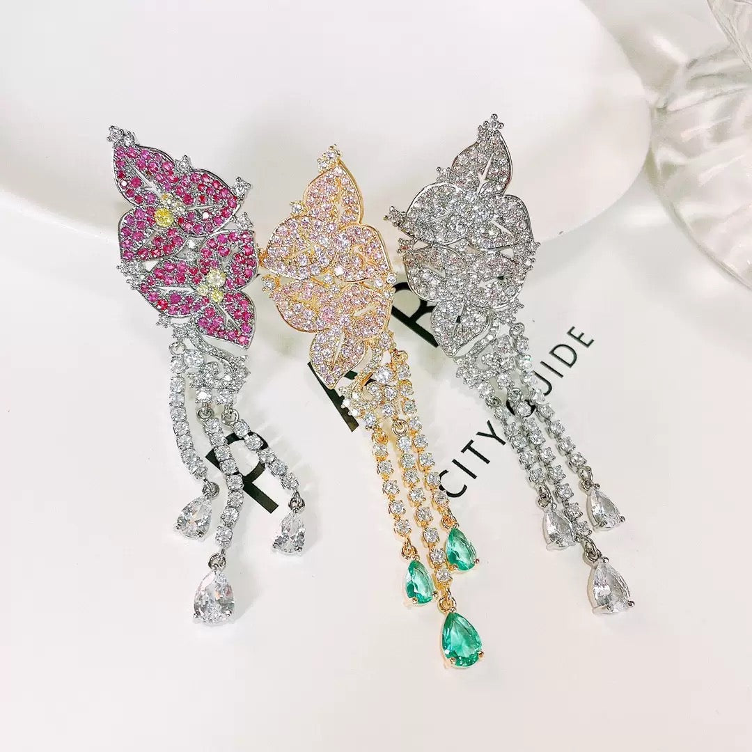 #010 Zircon Micro-set Minimalist Earrings - 18K Gold Plated | Bo Cheng Jewelry