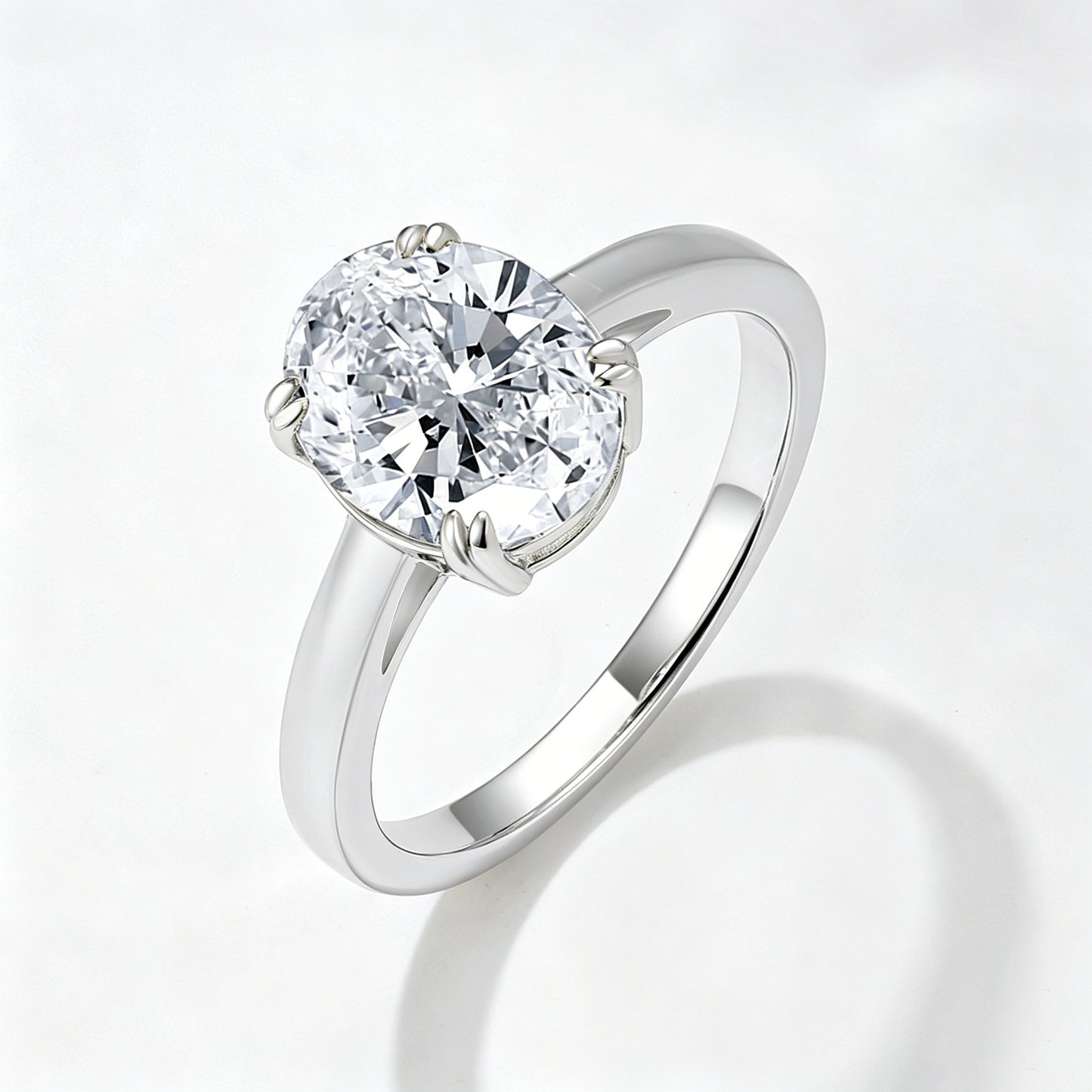 Wholesale 925 Sterling Silver Zircon Ring Oval Shape
