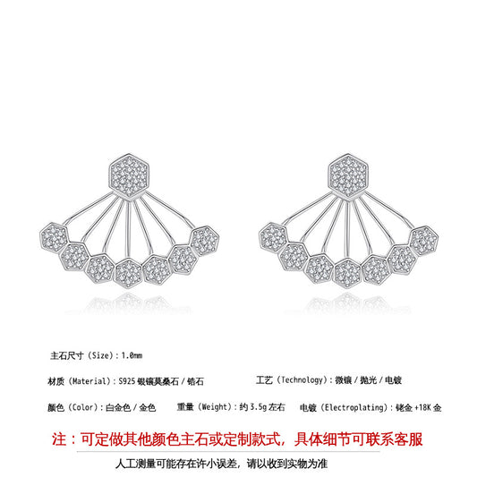 European and American Hot-Selling 925 Silver Earrings, Trend | 925 Silver Moissanite Earrings | CZ Options | Wholesale
