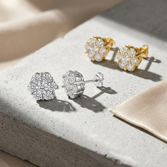 Sup Series 3/4/5mm D Color Moissanite Earrings | 925 Silver | CZ Options | Wholesale