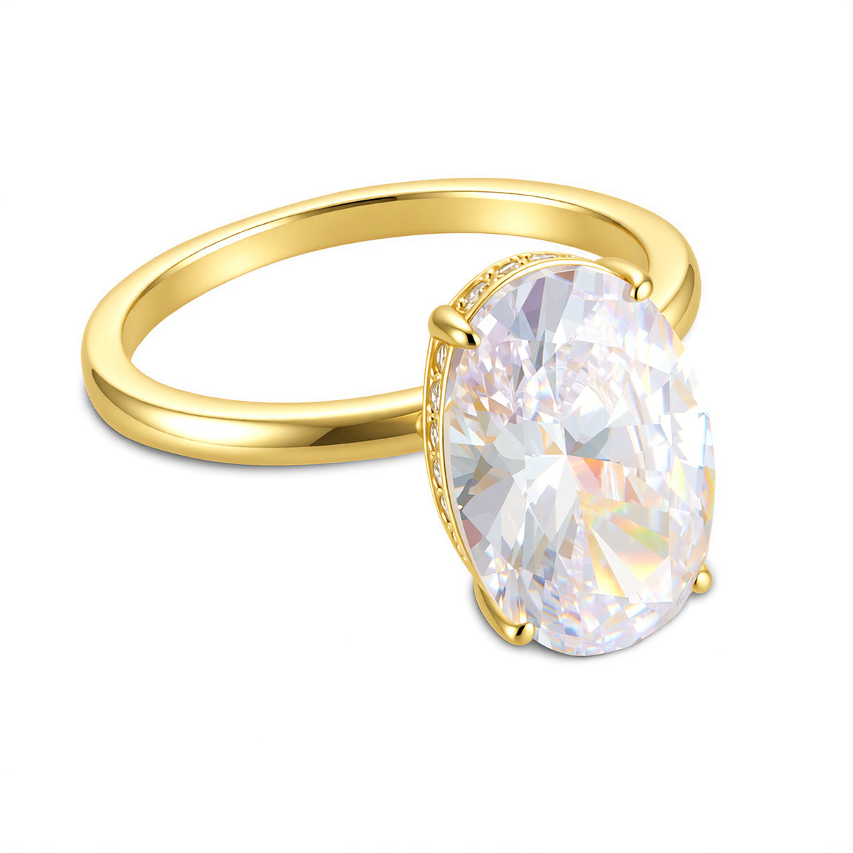 Wholesale 925 Sterling Silver Ice Flower Cut Zircon Ring Light Luxury Floral Design