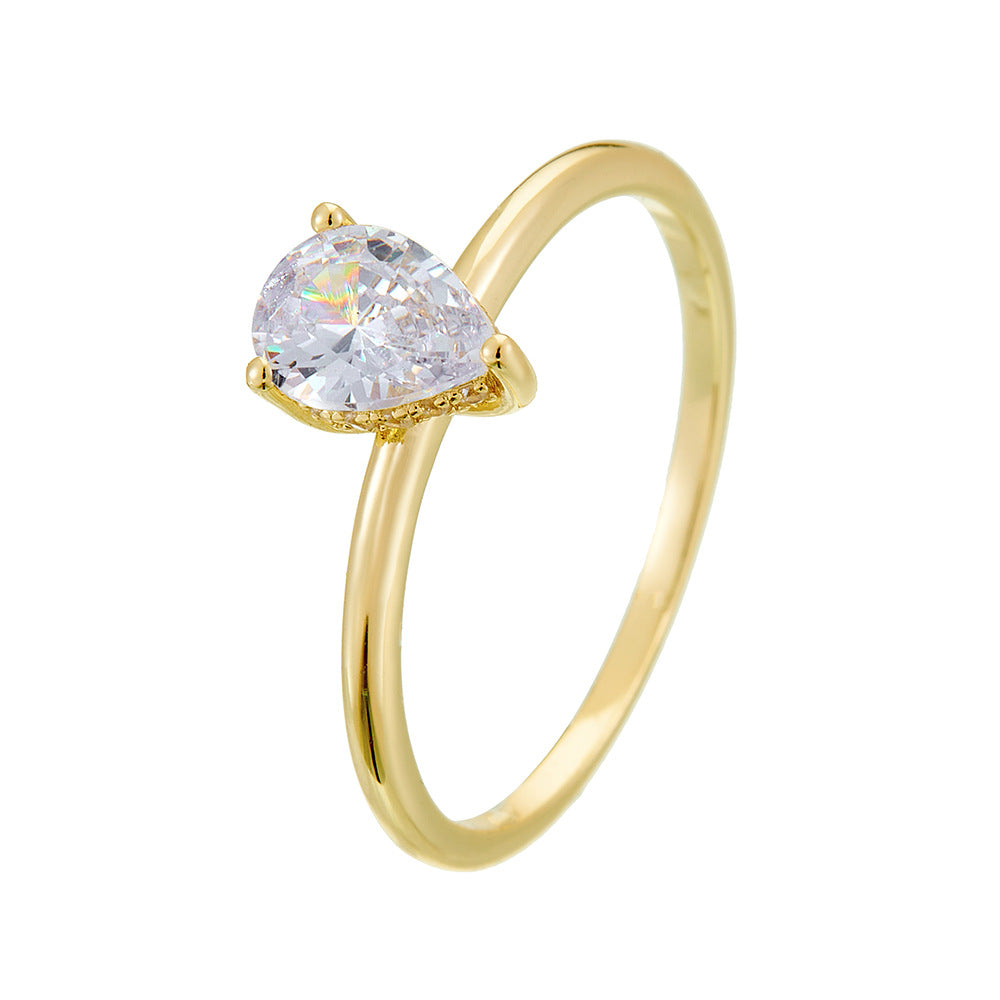 Wholesale 925 Sterling Silver Zircon Ring Classic Style