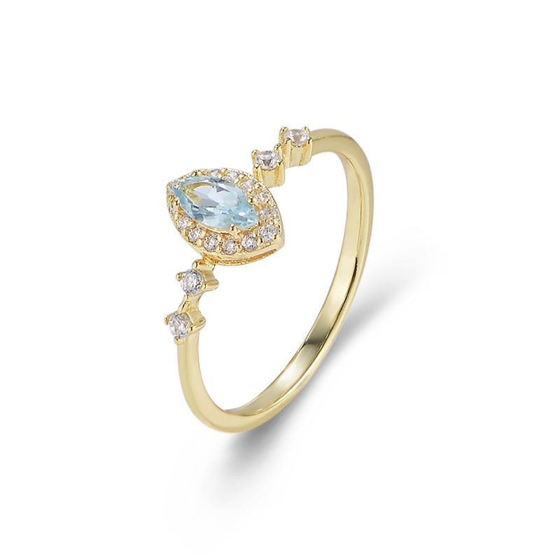 Wholesale 925 Sterling Silver Zircon Ring Light Luxury