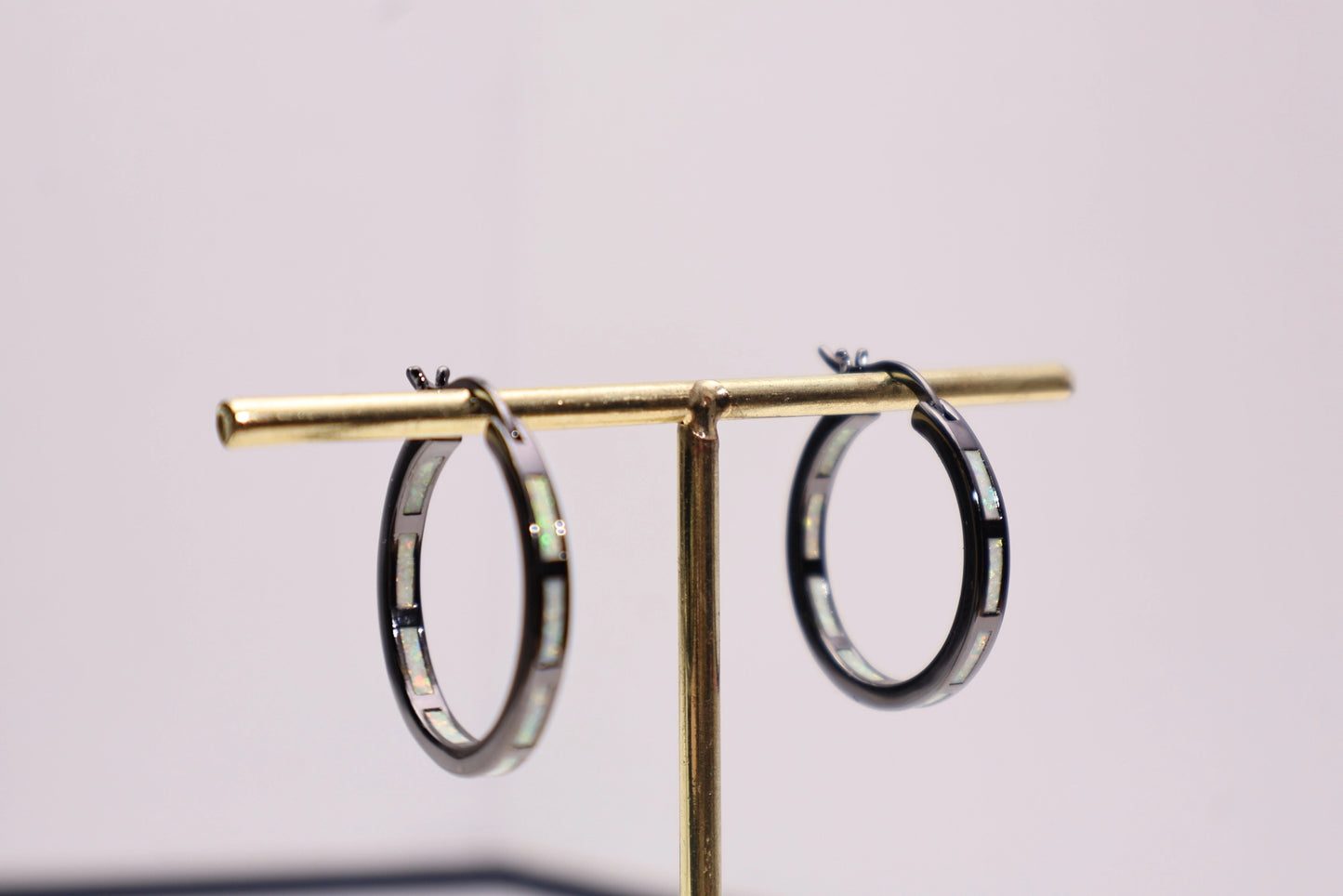 Circle Opal Earrings