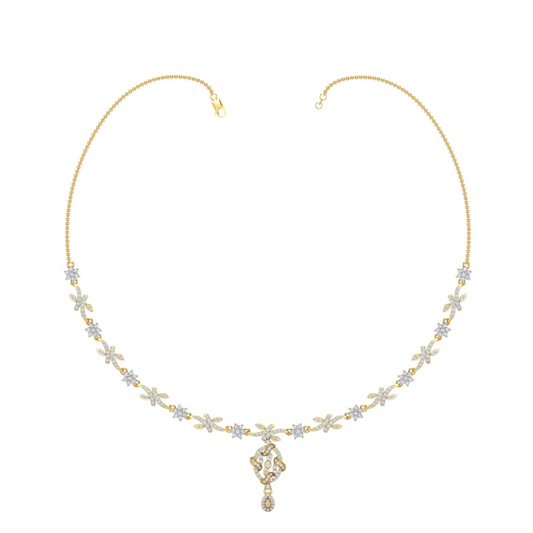 18K Gold Necklace & Earring Set 26 | Moissanite Natural Diamond Lab Diamond | Bridal Luxury | Bo Cheng Jewelry