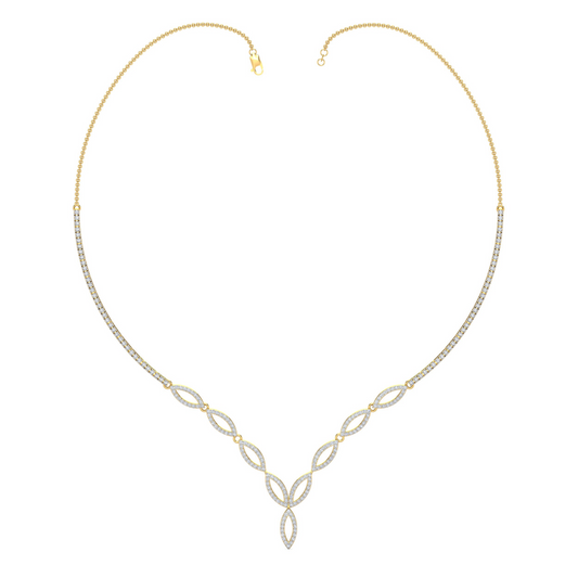 18K Gold Necklace & Earring Set 38 | Moissanite Natural Diamond Lab Diamond | Bridal Luxury | Bo Cheng Jewelry