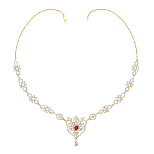 18K Gold Necklace & Earring Set 25 | Moissanite Natural Diamond Lab Diamond | Bridal Luxury | Bo Cheng Jewelry