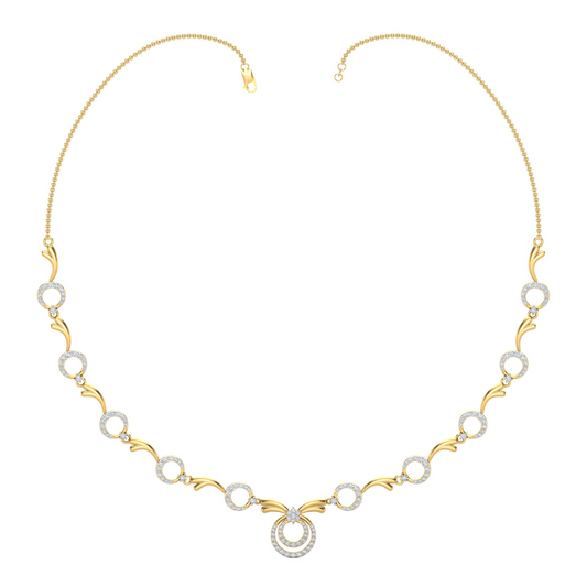 18K Gold Necklace & Earring Set 59 | Moissanite Natural Diamond Lab Diamond | Bridal Luxury | Bo Cheng Jewelry