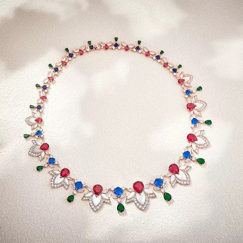 High-E White Shell Petal Necklace - 18K Gold Plated | Bo Cheng Jewelry