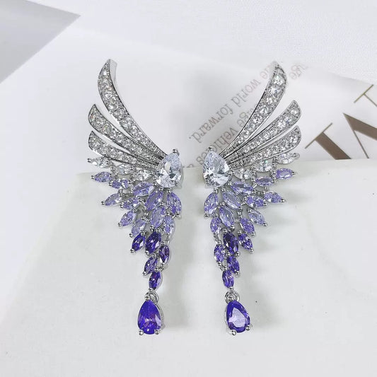#002 wholesale Zircon Fashion Earrings Elegant - 18K Gold Plated | Bo Cheng Jewelry