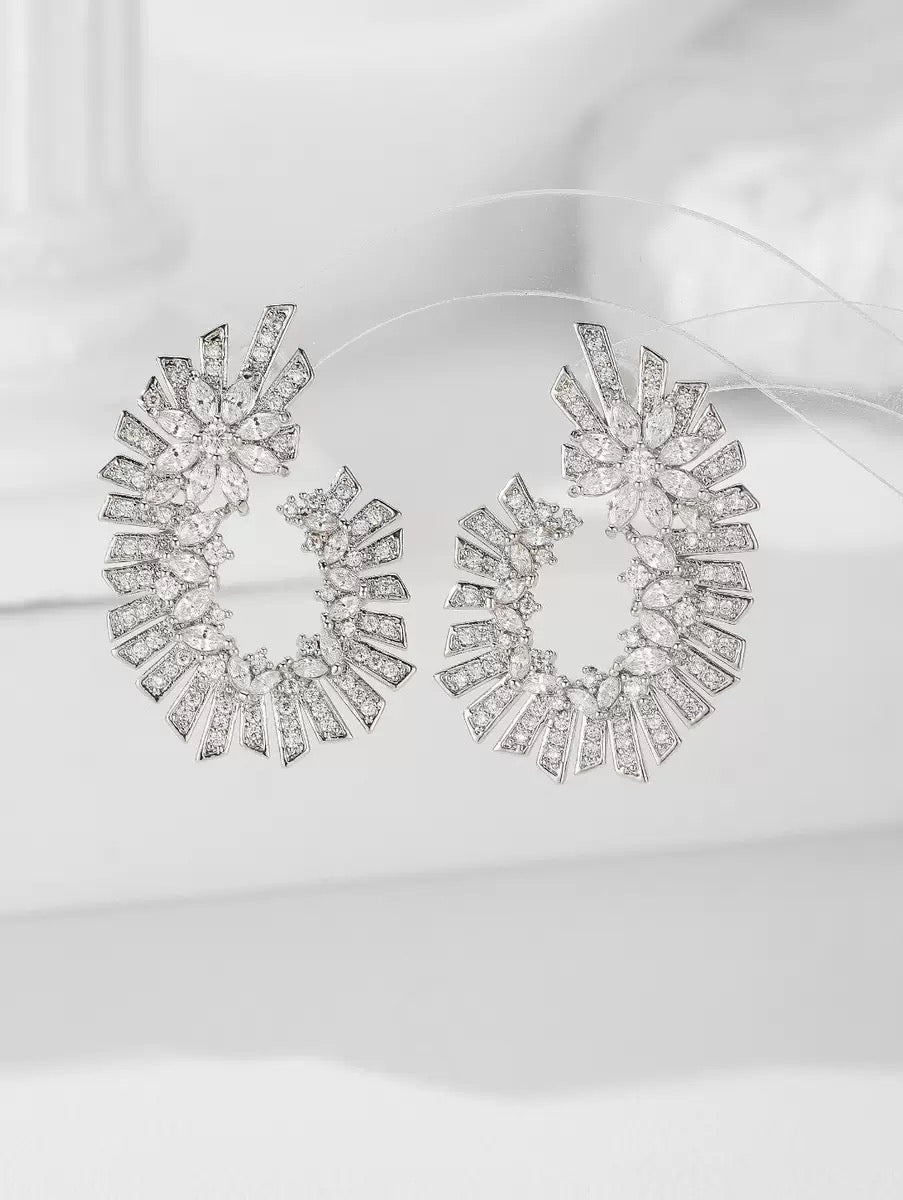 #013 Sparkling Crystal Ear Accessories - 18K Gold Plated | Bo Cheng Jewelry