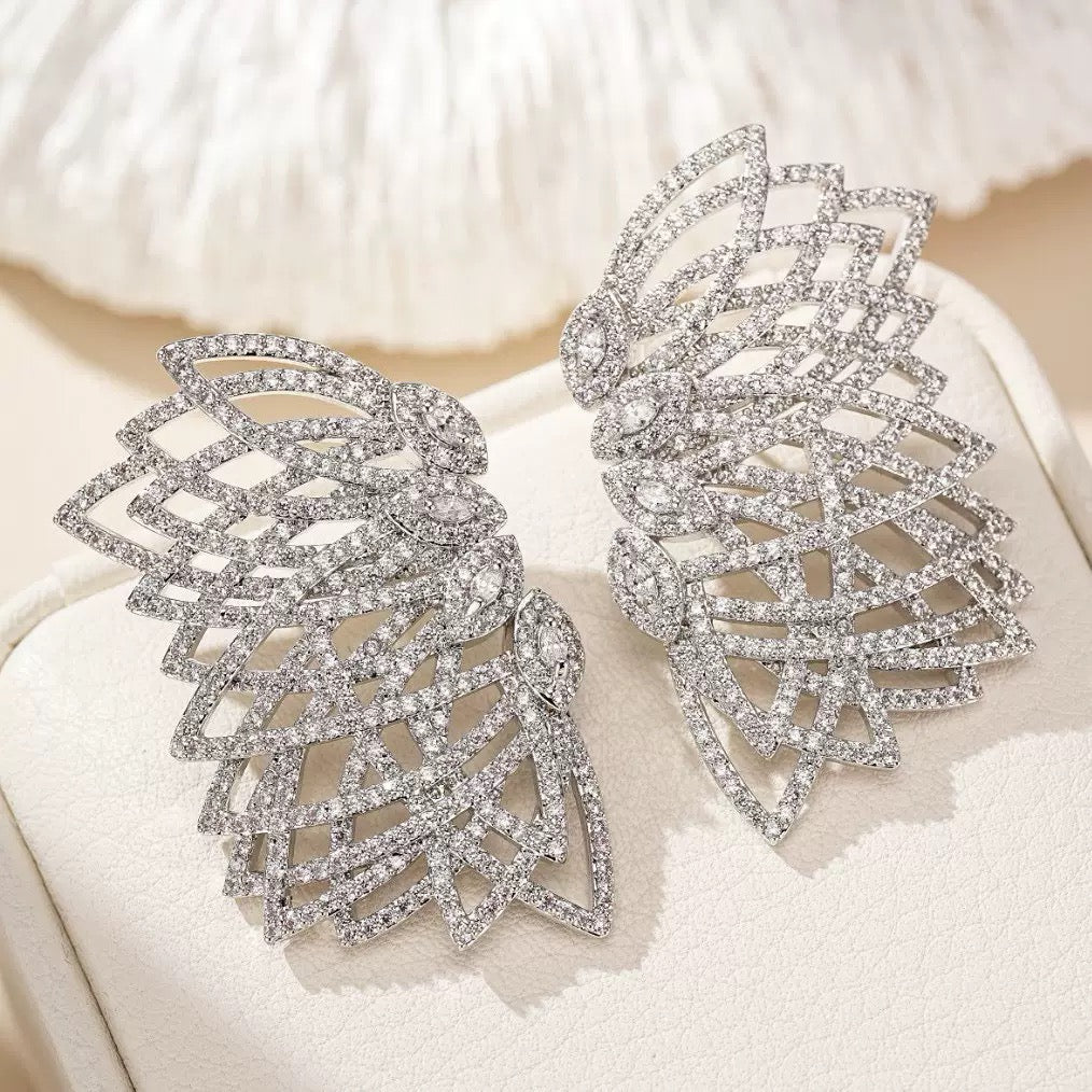 #020 New Design Wholesale micro-inlaid zircon earrings - 18K Gold Plated | Bo Cheng Jewelry