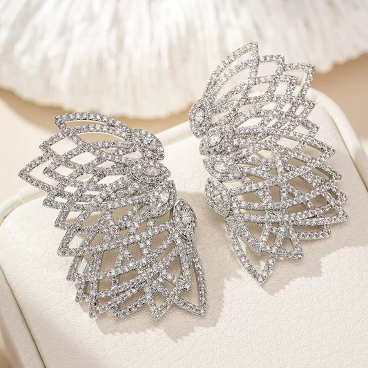 #020 New Design Wholesale micro-inlaid zircon earrings - 18K Gold Plated | Bo Cheng Jewelry