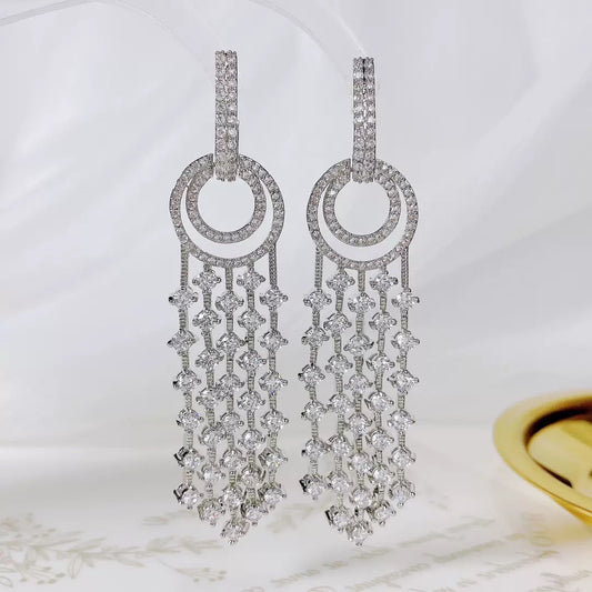 #053 Minimalist Cubic Zirconia Earrings - 18K Gold Plated | Bo Cheng Jewelry