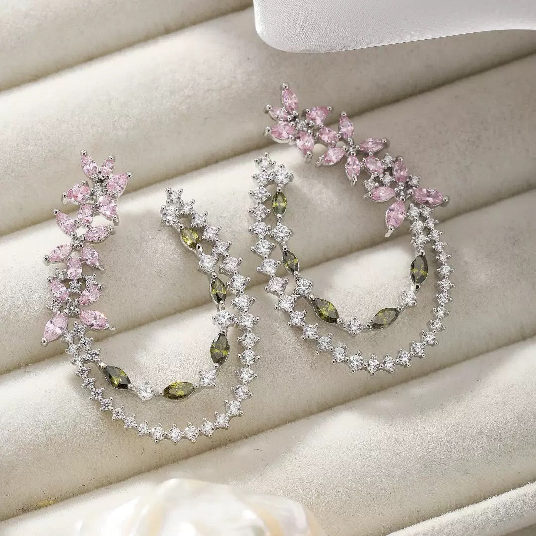 #056 Minimalist Crystal Ear Accessories - 18K Gold Plated | Bo Cheng Jewelry