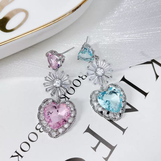 #081 Crystal Fashion Stud Earrings - 18K Gold Plated | Bo Cheng Jewelry