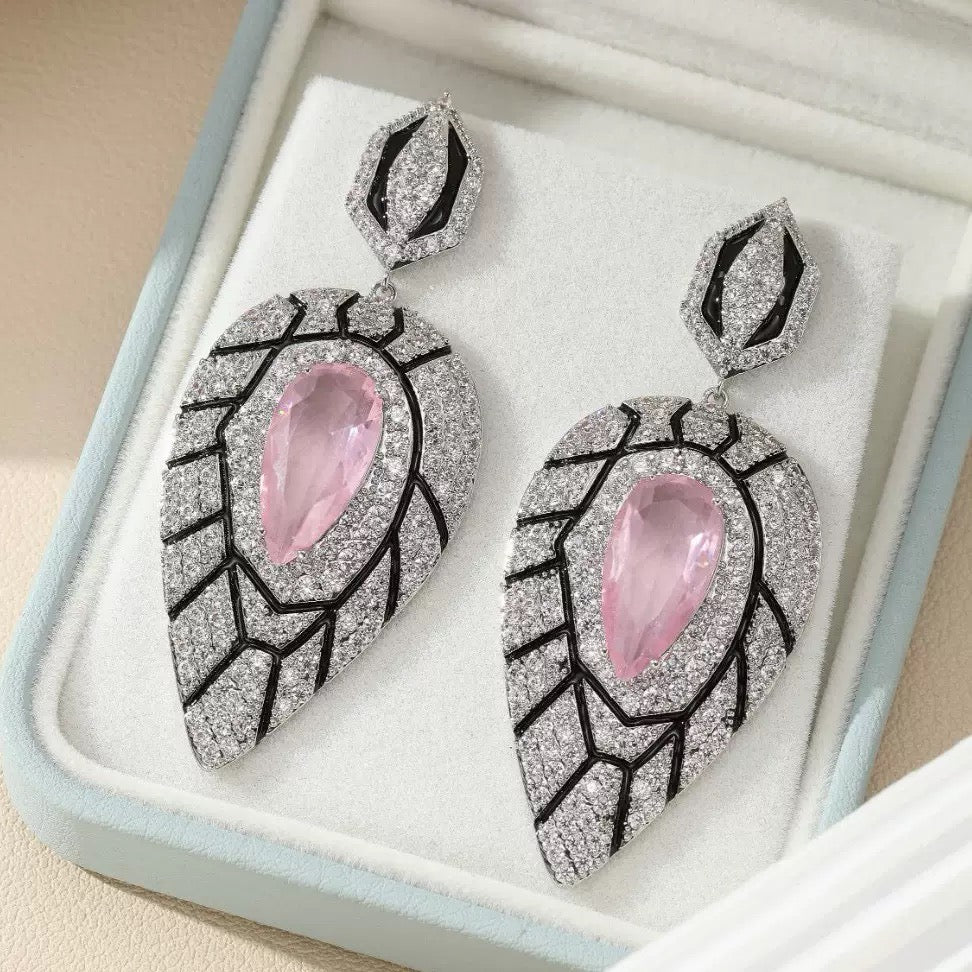 #084 Luxury Colorful Zircon New Earrings - 18K Gold Plated | Bo Cheng Jewelry
