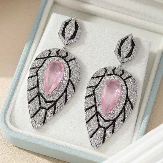 #084 Luxury Colorful Zircon New Earrings - 18K Gold Plated | Bo Cheng Jewelry