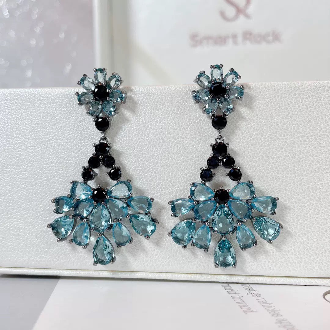 #095 Sparkling Colorful Zircon Earrings - 18K Gold Plated | Bo Cheng Jewelry