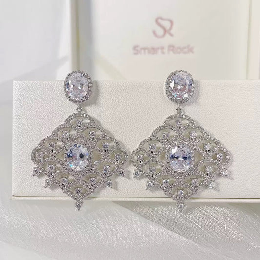 #102 Minimalist Cubic Zirconia Popular Earrings - 18K Gold Plated | Bo Cheng Jewelry