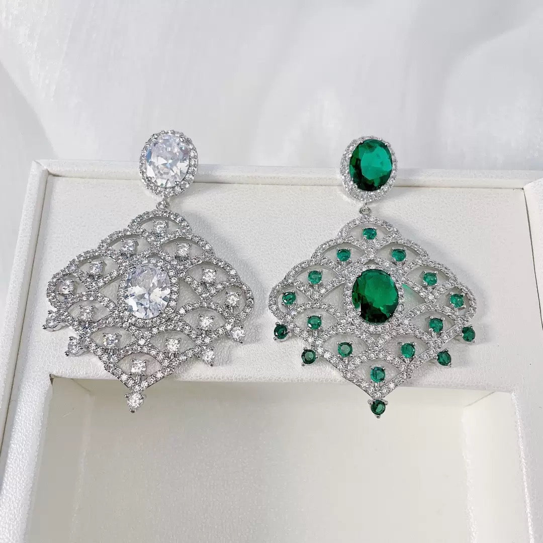#102 Minimalist Cubic Zirconia Popular Earrings - 18K Gold Plated | Bo Cheng Jewelry
