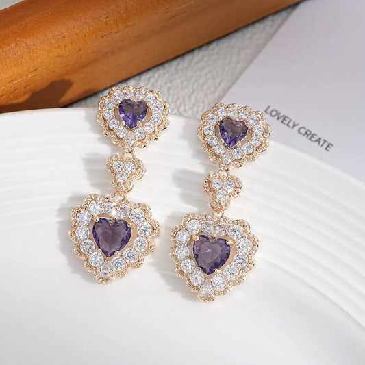 #121 Colorful Zircon Classic Ear Accessories - 18K Gold Plated | Bo Cheng Jewelry