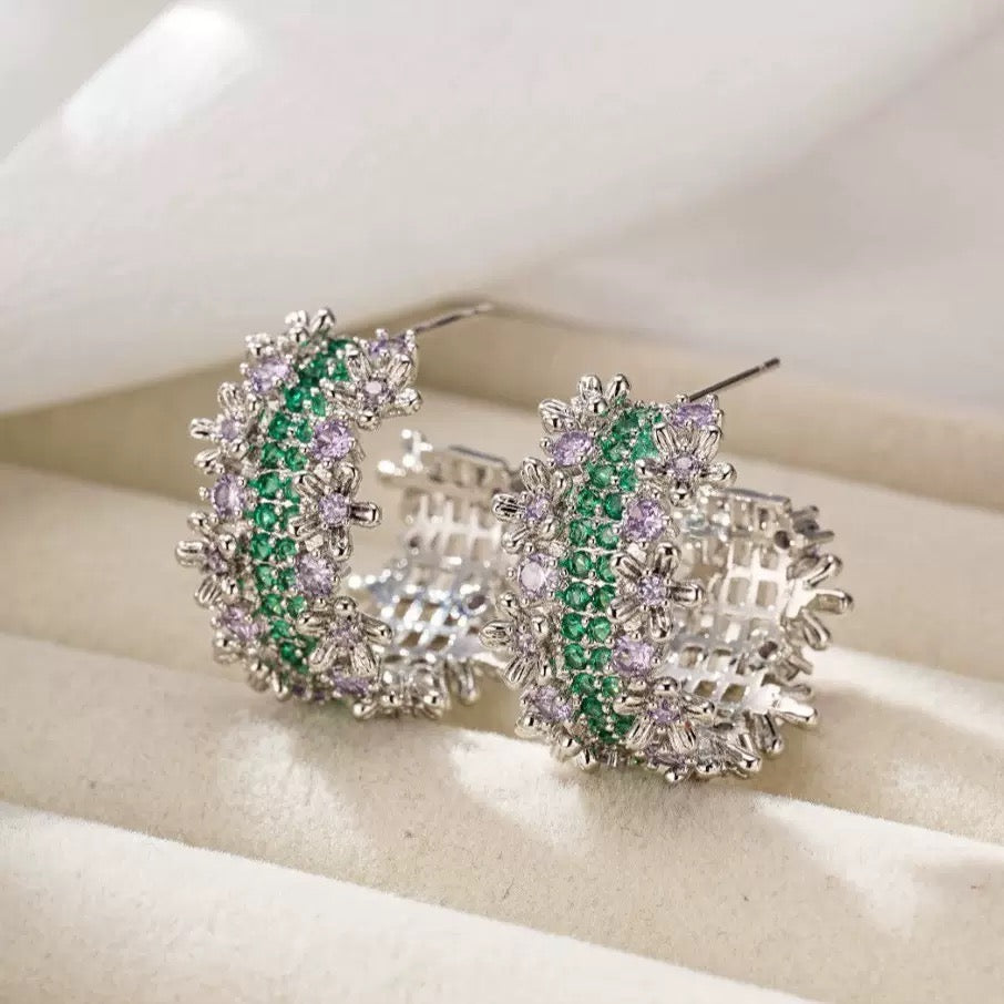 #193 Elegant Simulated Diamond Viral Ear Accessories - 18K Gold Plated | Bo Cheng Jewelry