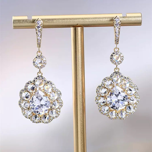 #194 Elegant Crystal Ear Accessories wholesale - 18K Gold Plated | Bo Cheng Jewelry
