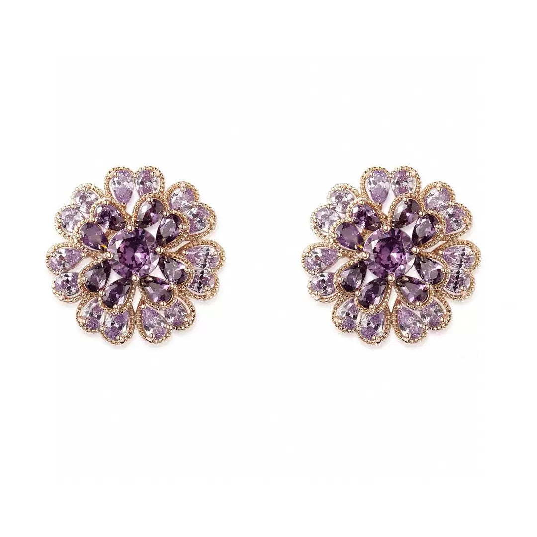 #212 Crystal Minimalist Stud Earrings - 18K Gold Plated | Bo Cheng Jewelry