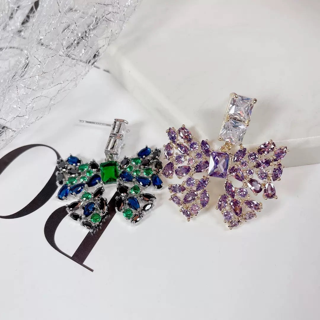 #214 Minimalist Crystal Stud Earrings - 18K Gold Plated | Bo Cheng Jewelry