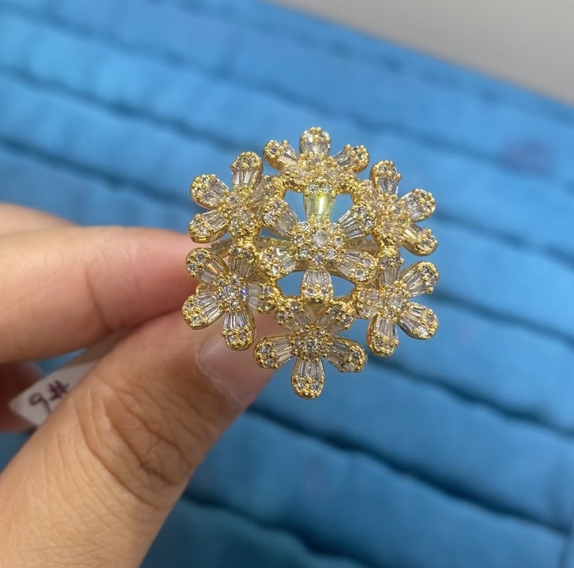 Elegant charm luxury bestseller women ring 18K gold plated wholesale