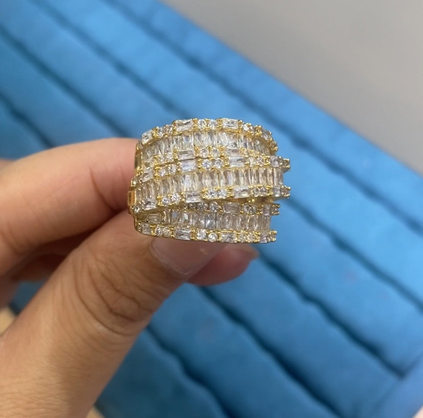 R046 "Elegant Charm" Women's Elegant Cubic Zirconia Women Ring - 18K Gold Plated | Bo Cheng Jewelry