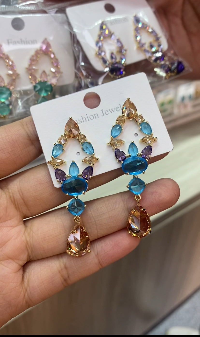 Simulated diamond minimalist ear accessories 18K gold plated wholesale