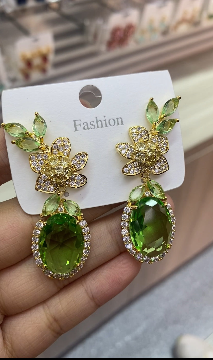 Selected minimalist CZ ear accessories 18K gold plated wholesale