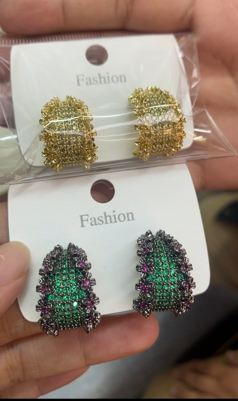 Elegant simulated diamond viral ear accessories 18K gold plated wholesale