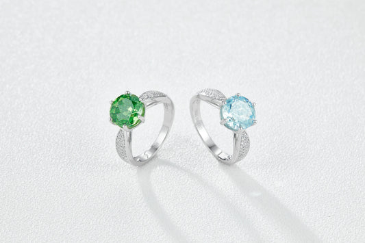Simulated diamond piece worn white gold plated supplier