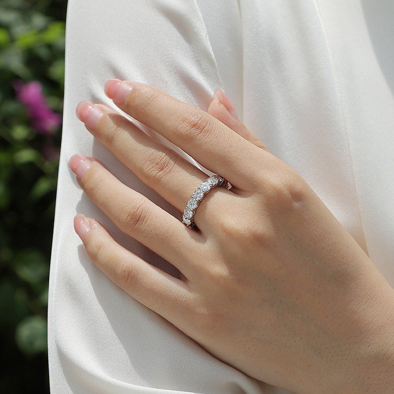 925 Silver 4mm Closed Band Ring | Moissanite or CZ