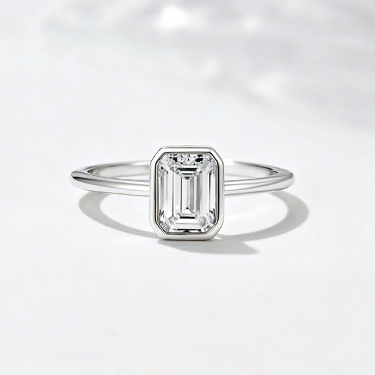 Wholesale 925 Sterling Silver Zircon Ring Simple Style