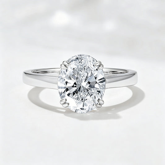 Wholesale 925 Sterling Silver Zircon Ring Oval Shape