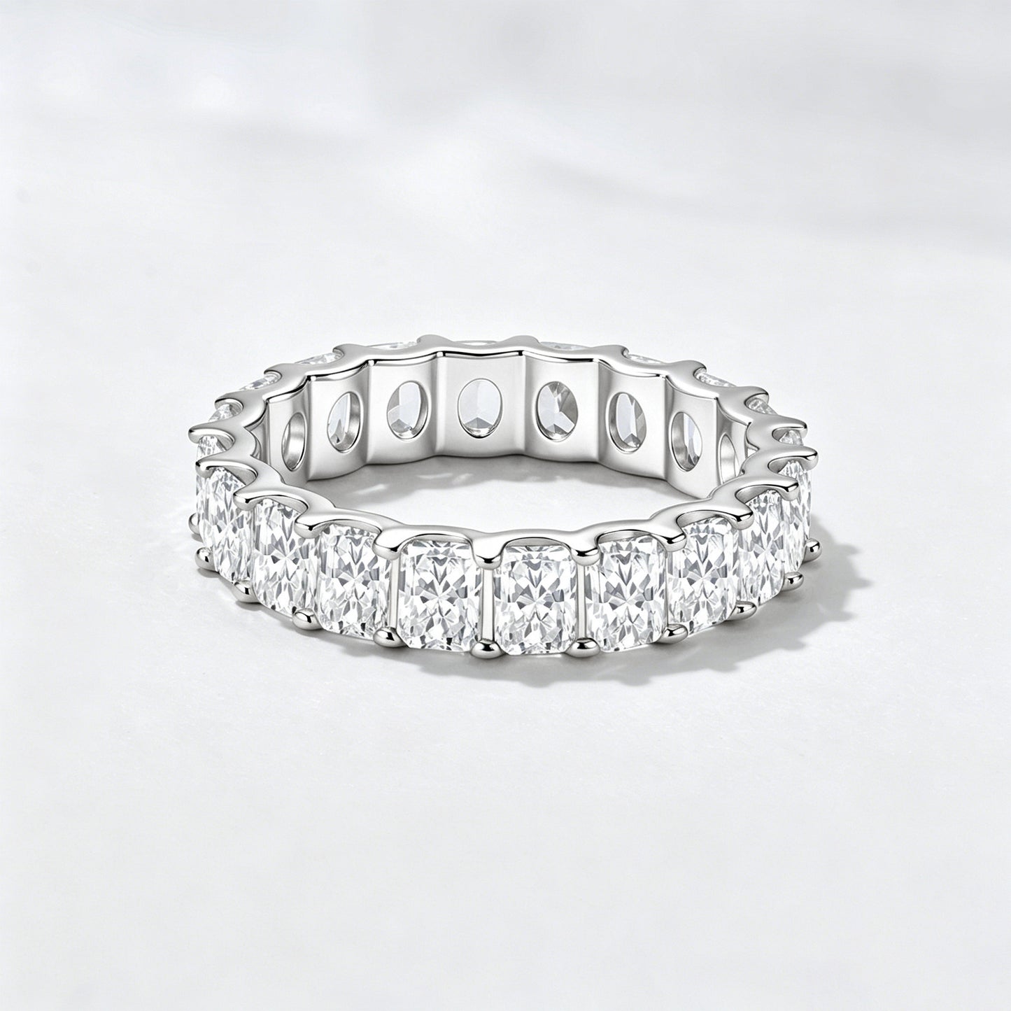 Wholesale 925 Sterling Silver Zircon Ring Set Geometric