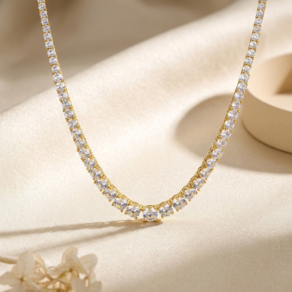 925 Silver Fashion Hip-Hop Necklace | Moissanite or CZ | Wholesale