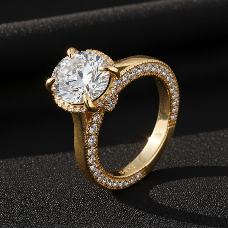 925 Silver 4-Prong 5CT Ring | Moissanite or CZ