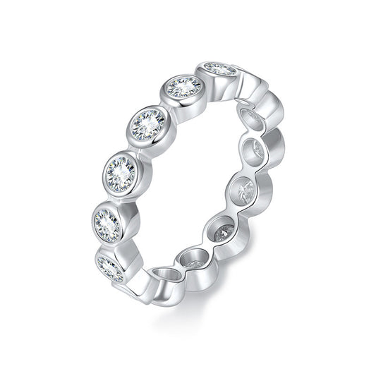 925 Silver Breaking Cocoon Ring | Moissanite or CZ
